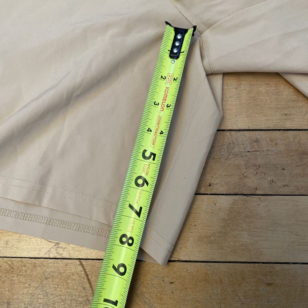 Champion Shorts Men’s Size Large Western Beige Cargo Zip Pocket Drawstring Elast - Picture 7 of 8